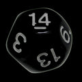 Impact Opaque Black & White D14 Dice