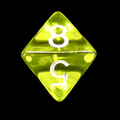 Role 4 Initiative Translucent Yellow & White D8 Dice