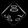 Impact Opaque Black & White Percentile Dice