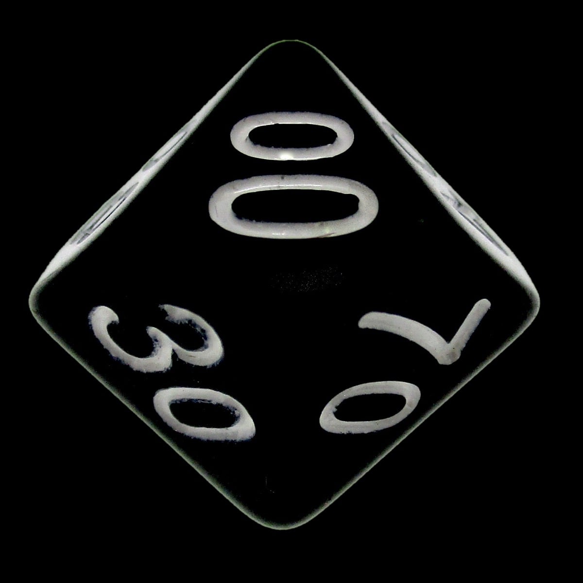 Impact Opaque Black & White Percentile Dice