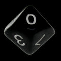 Impact Opaque Black & White D10 Dice