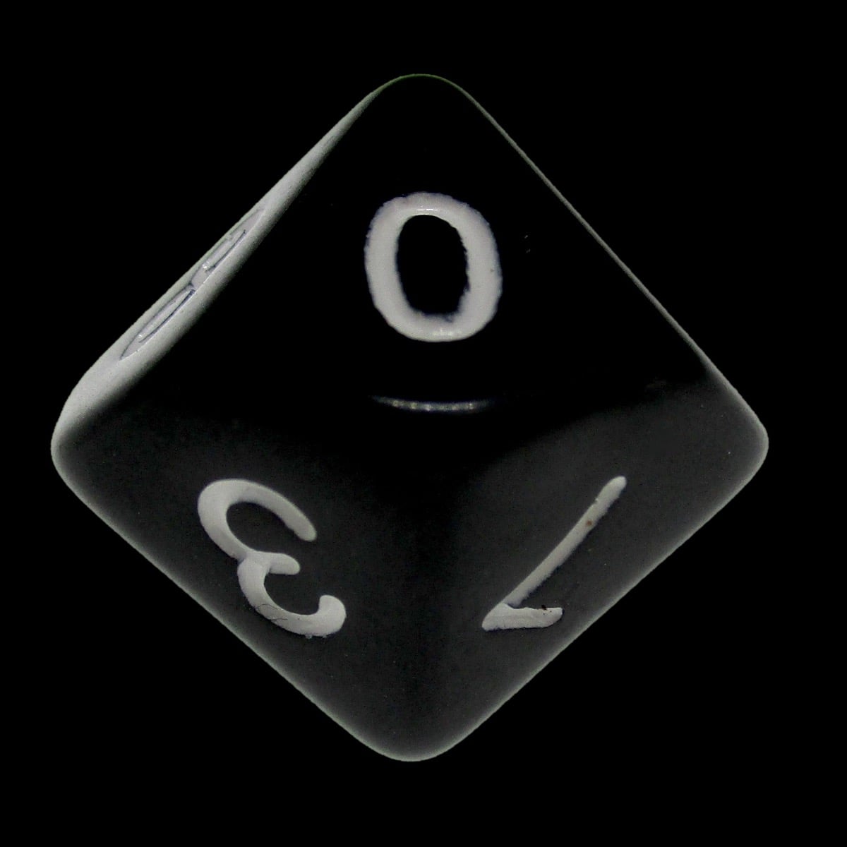 Impact Opaque Black & White D10 Dice