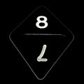 Impact Opaque Black & White D8 Dice