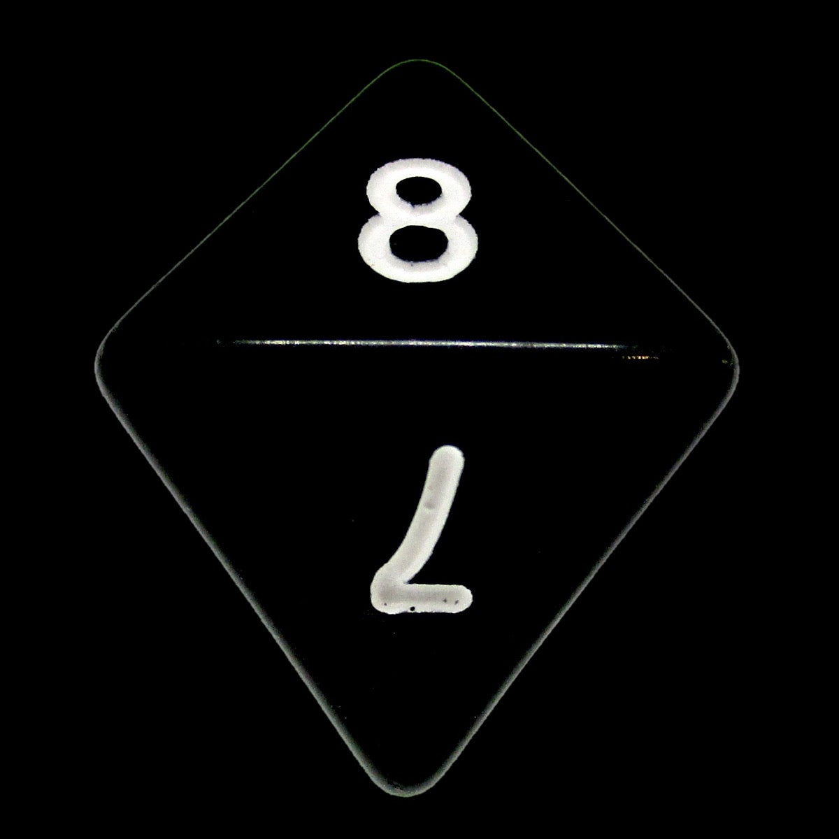 Impact Opaque Black & White D8 Dice