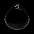 Impact Opaque Black & White D4 Dice