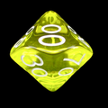 Role 4 Initiative Translucent Yellow & White Percentile Dice