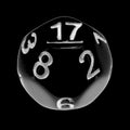 Impact Opaque Black & White D17 Dice