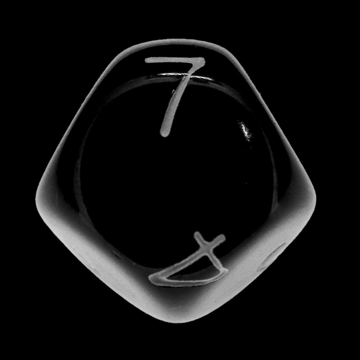 Impact Opaque Black & White D7 Dice