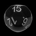Impact Opaque Black & White D15 Dice