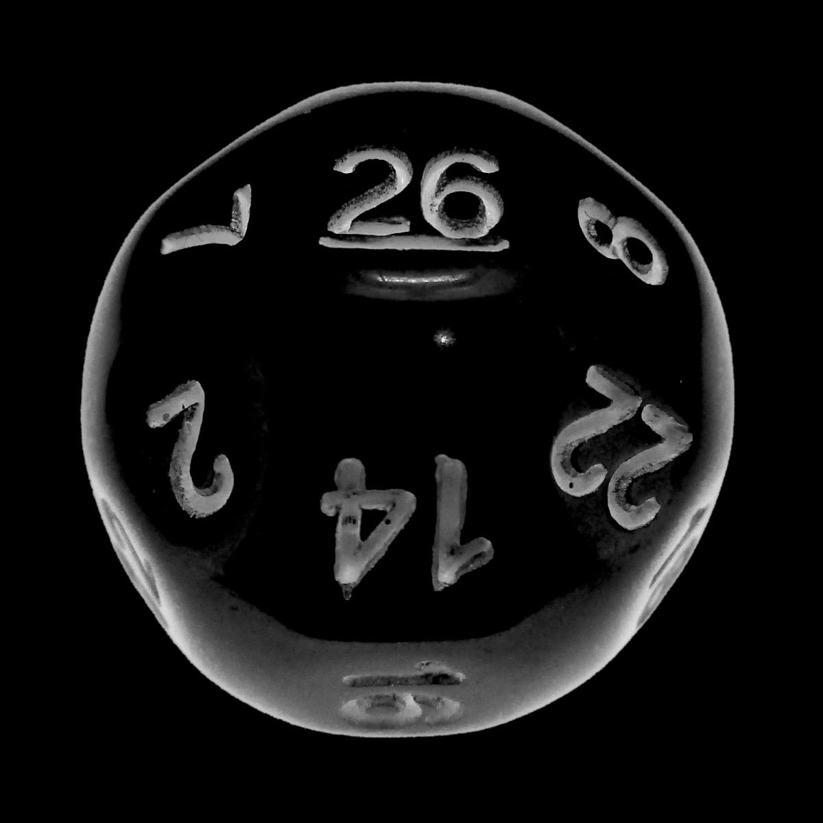 Impact Opaque Black & White D26 Dice