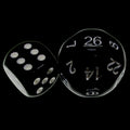 Impact Opaque Black & White D26 Dice