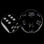 Impact Opaque Black & White D26 Dice