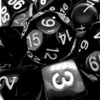 Impact Opaque Black & White Dungeon Crawl Classics DCC 14 Dice Set