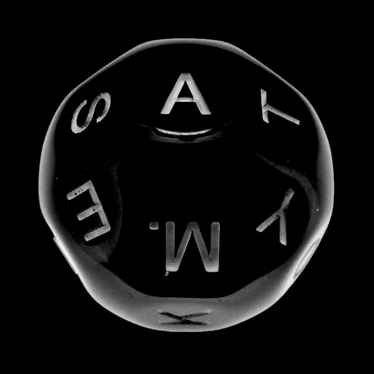 Impact Opaque Black & White D26 Alphabet Dice