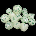 Impact Unleashed Arcana Lightning Bolt Glow in the Dark Dungeon Crawl Classics DCC 14 Dice Set