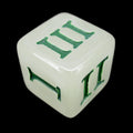 Impact Unleashed Arcana Lightning Bolt Glow in the Dark Roman Numeral D3 Dice