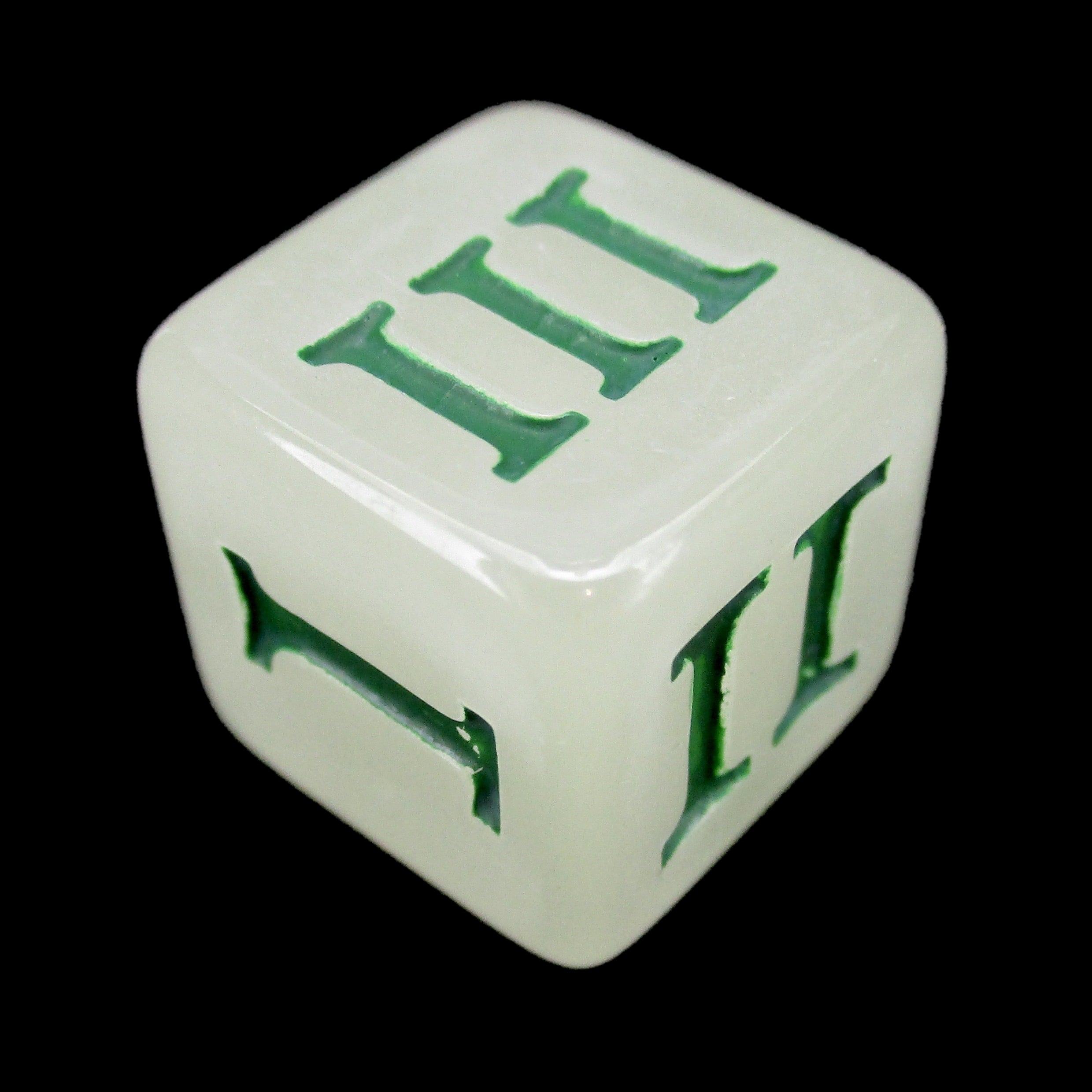 Impact Unleashed Arcana Lightning Bolt Glow in the Dark Roman Numeral D3 Dice