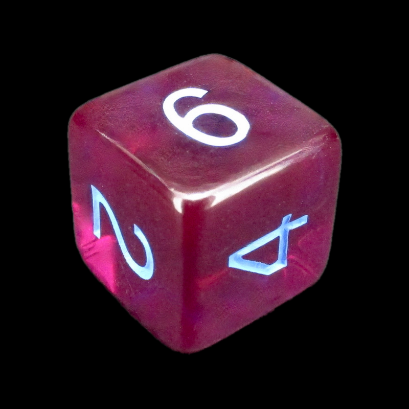 Role 4 Initiative Translucent Dark Purple & Light Blue D6 Dice