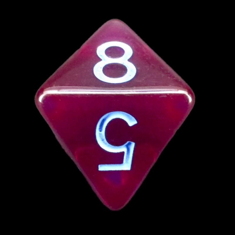 Role 4 Initiative Translucent Dark Purple & Light Blue D8 Dice