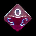 Role 4 Initiative Translucent Dark Purple & Light Blue D10 Dice