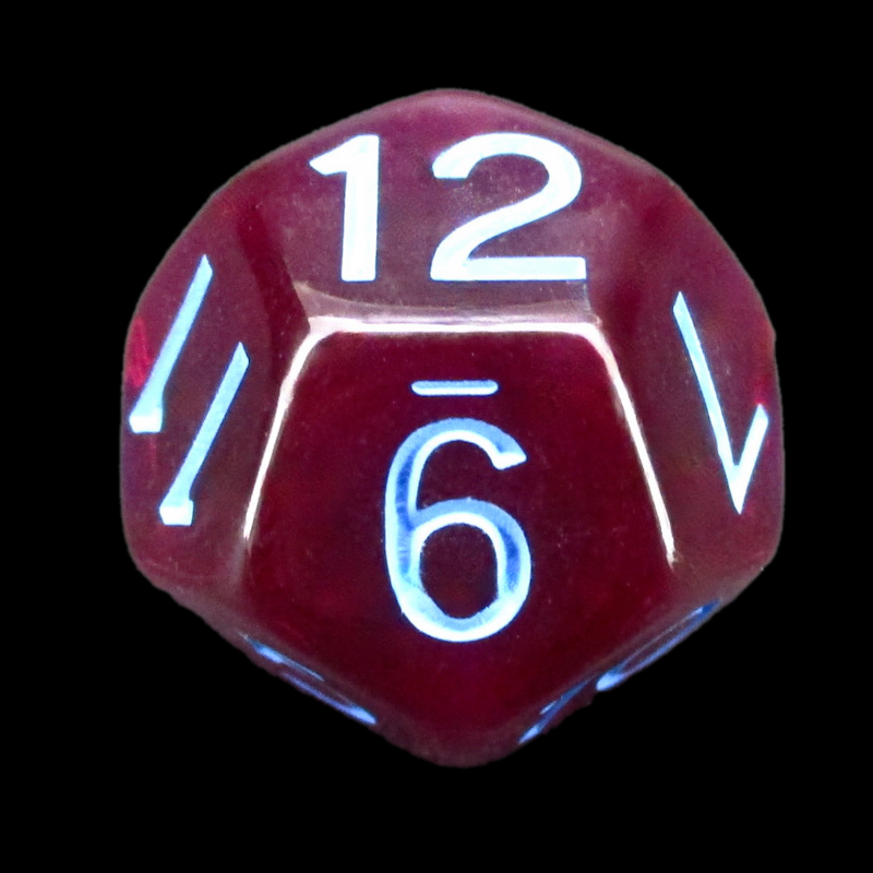 Role 4 Initiative Translucent Dark Purple & Light Blue D12 Dice