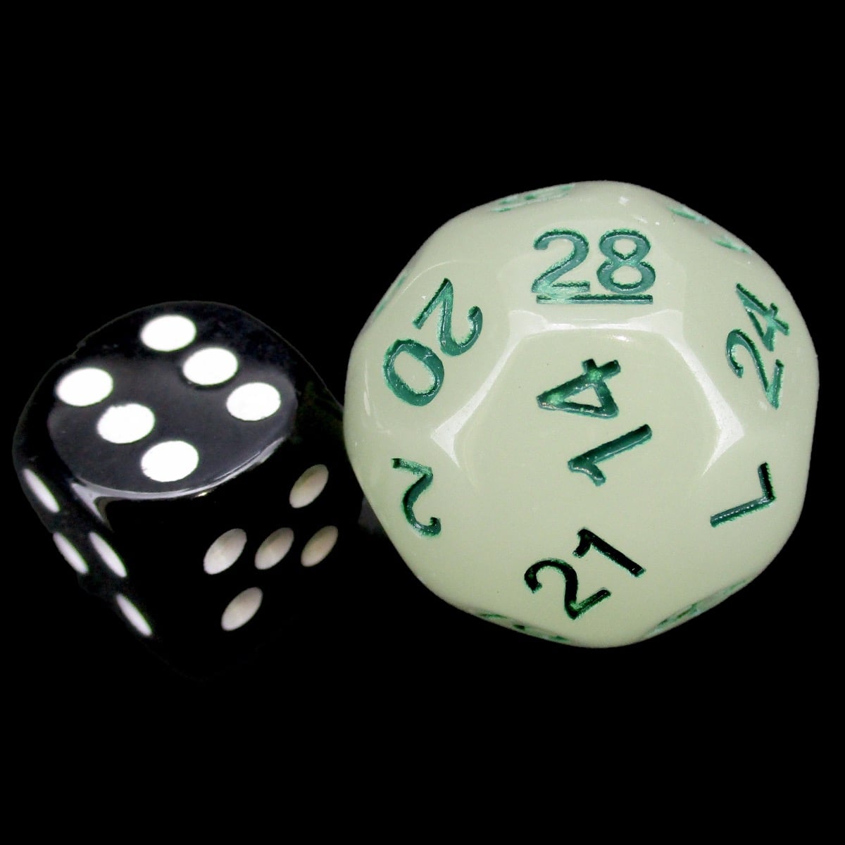 Impact Unleashed Arcana Lightning Bolt Glow in the Dark D28 Dice