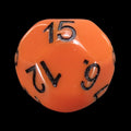 Impact Opaque Orange & Black D15 Dice - Discontinued