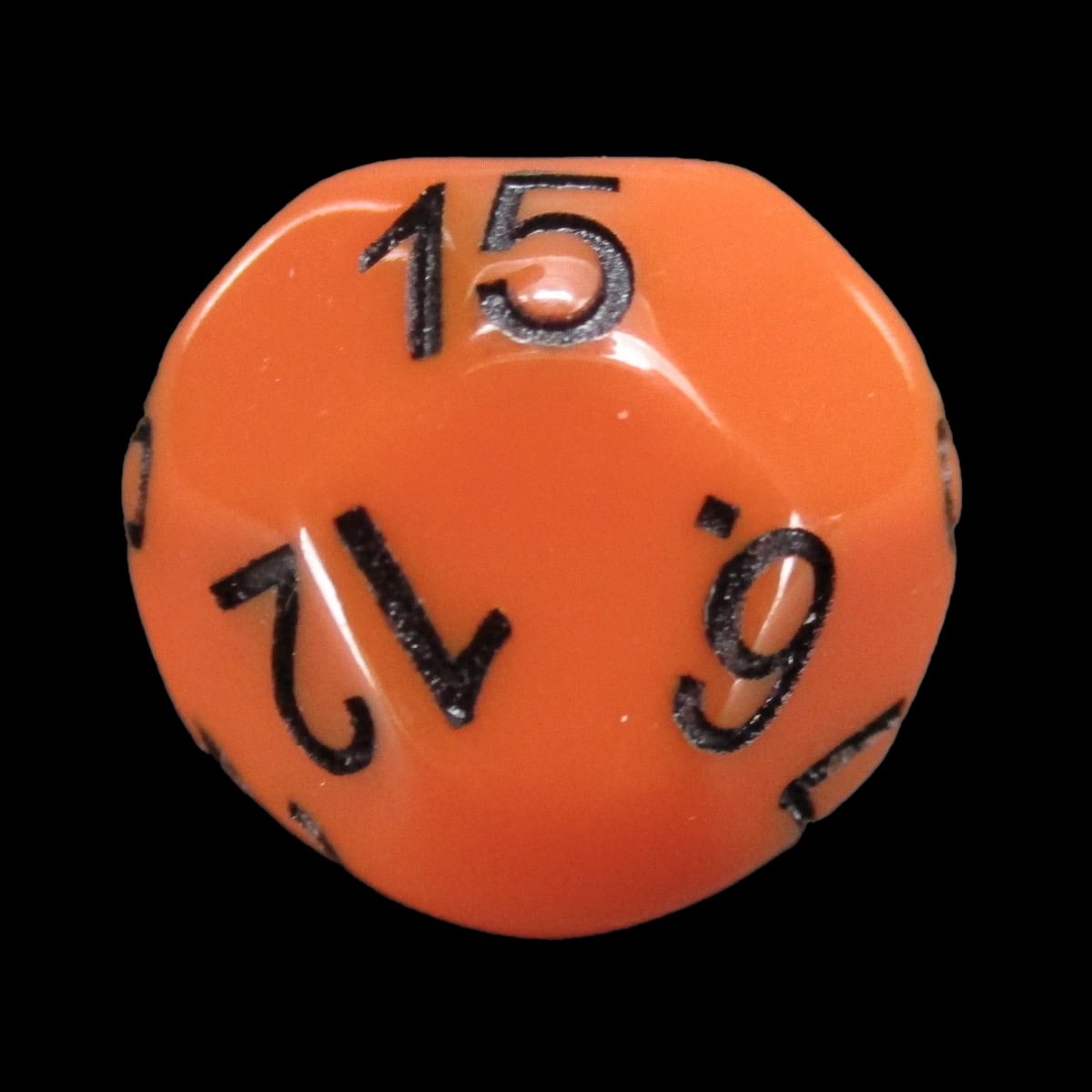 Impact Opaque Orange & Black D15 Dice - Discontinued