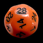 Impact Opaque Orange &amp; Black D28 Dice - Discontinued