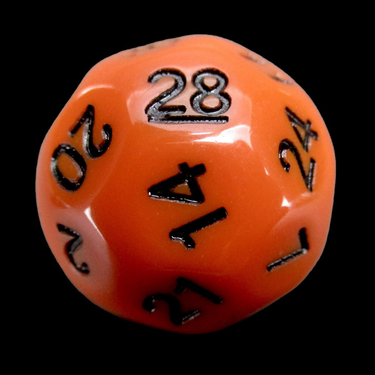 Impact Opaque Orange &amp; Black D28 Dice - Discontinued