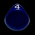 Impact Opaque Indigo Blue & White D4 Dice
