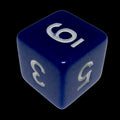 Impact Opaque Indigo Blue & White D6 Dice