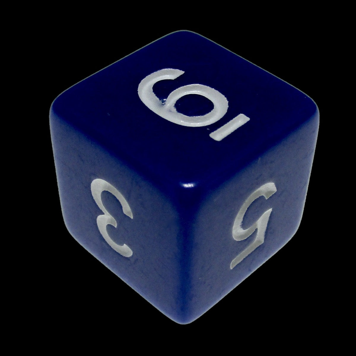 Impact Opaque Indigo Blue & White D6 Dice