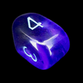 Role 4 Initiative Translucent Dark Blue & Light Blue Arch D4 Dice