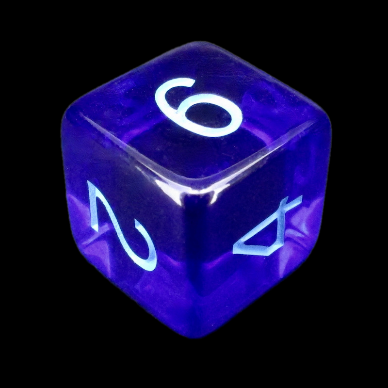 Role 4 Initiative Translucent Dark Blue & Light Blue D6 Dice