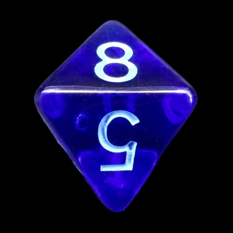 Role 4 Initiative Translucent Dark Blue & Light Blue D8 Dice