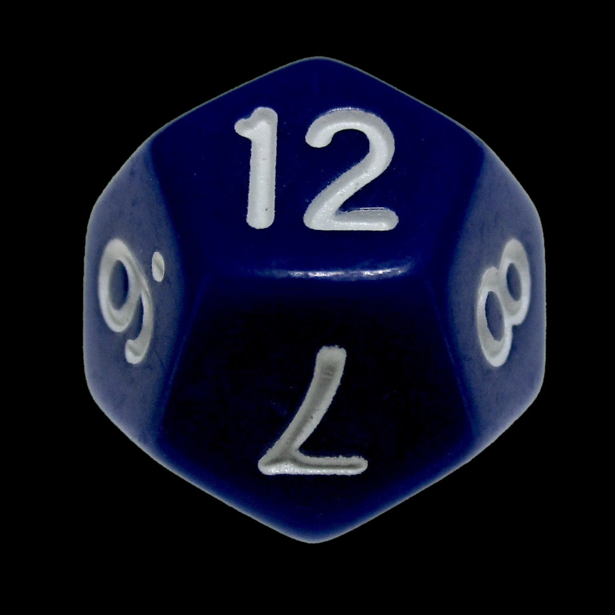 Impact Opaque Indigo Blue & White D12 Dice