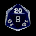Impact Opaque Indigo Blue & White D20 Dice