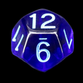 Role 4 Initiative Translucent Dark Blue & Light Blue D12 Dice