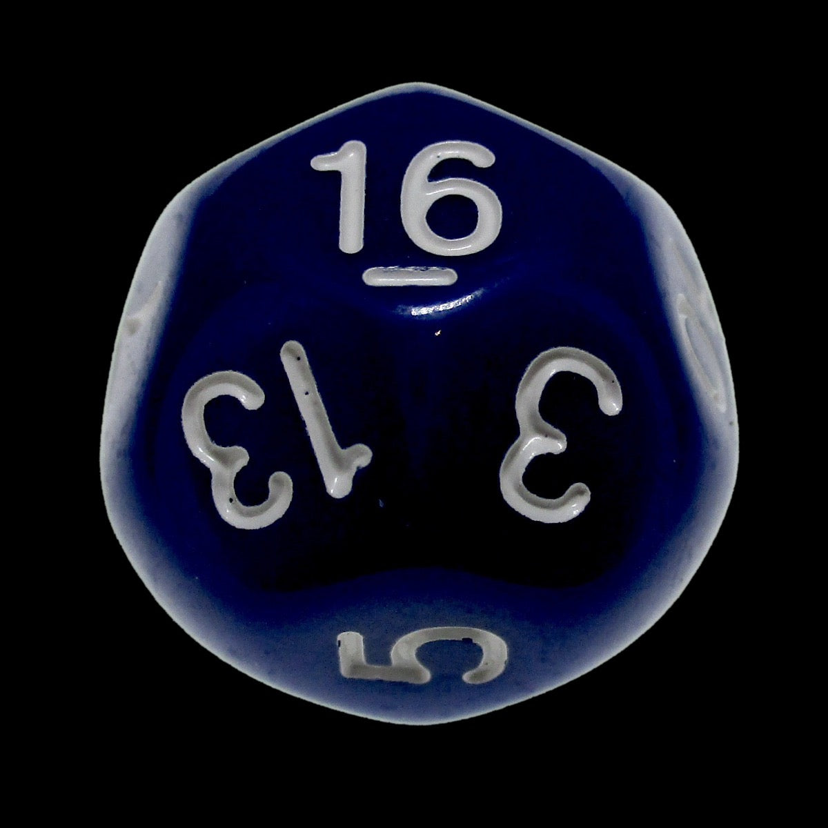 Impact Opaque Indigo Blue & White D16 Dice