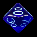 Role 4 Initiative Translucent Dark Blue & Light Blue Percentile Dice