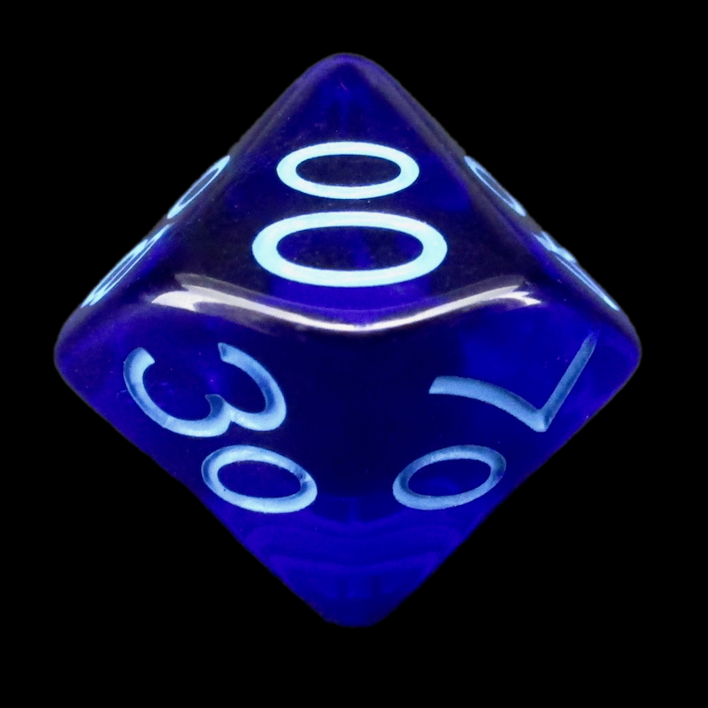 Role 4 Initiative Translucent Dark Blue & Light Blue Percentile Dice