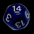 Impact Opaque Indigo Blue & White D14 Dice