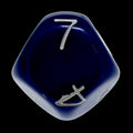 Impact Opaque Indigo Blue & White D7 Dice