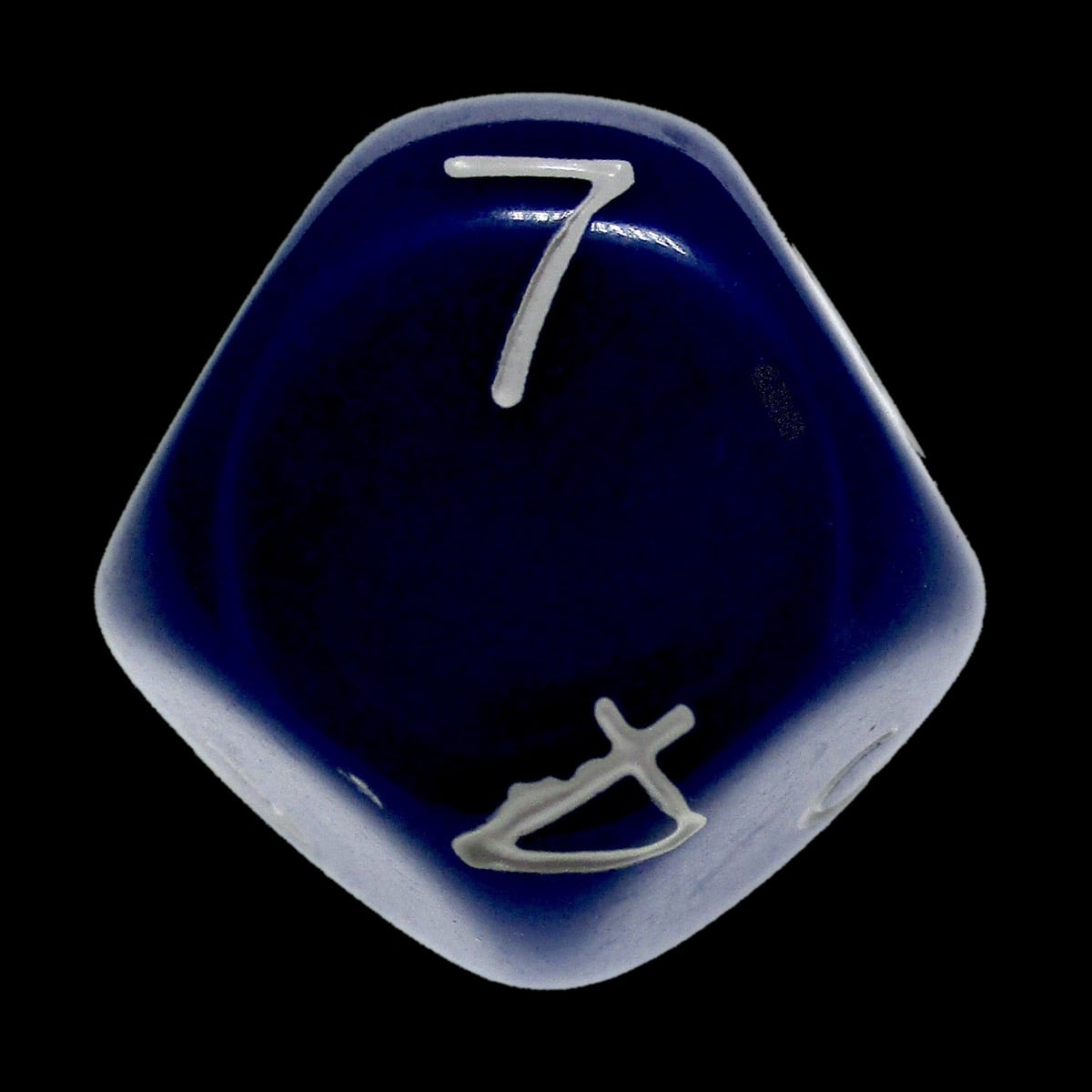 Impact Opaque Indigo Blue & White D7 Dice