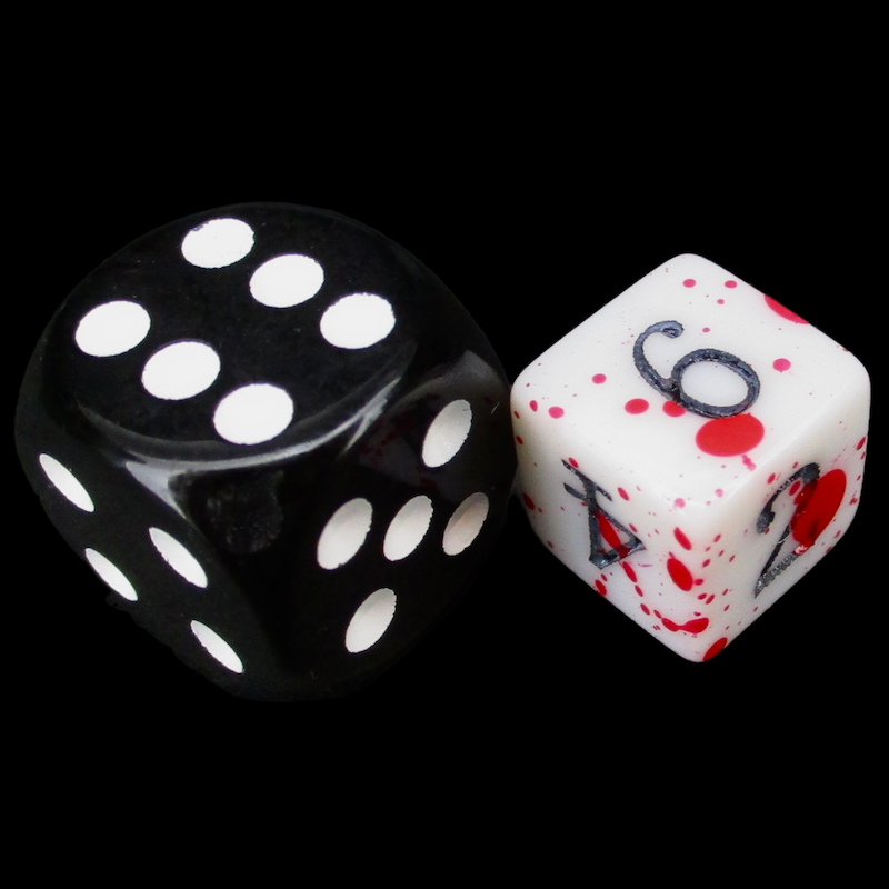 TDSO Splatter - Red Blood 12mm D6 Dice