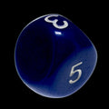 Impact Opaque Indigo Blue & White D5 Dice