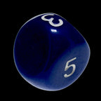 Impact Opaque Indigo Blue & White D5 Dice