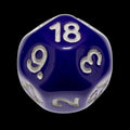 Impact Opaque Purple & White D18 Dice