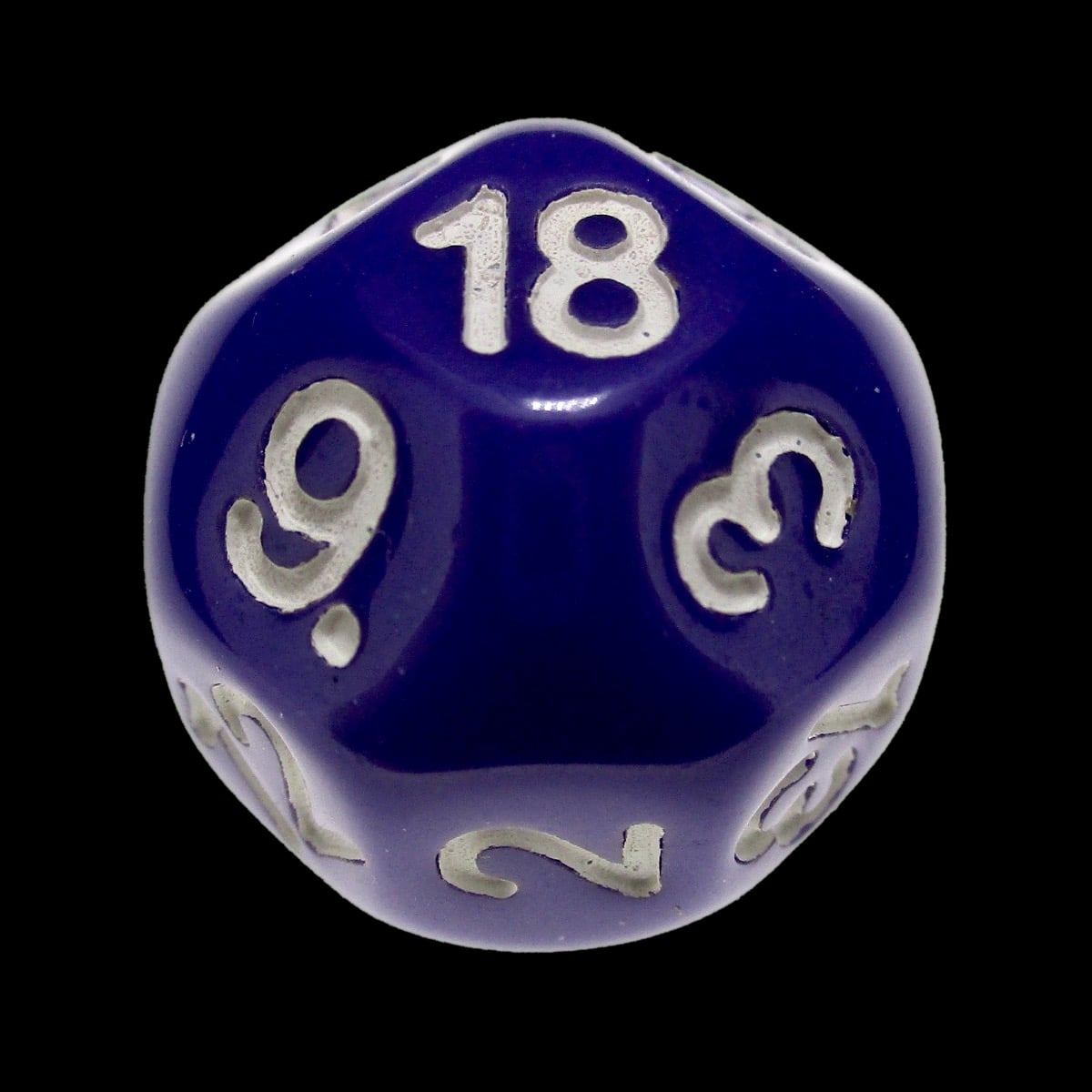 Impact Opaque Purple & White D18 Dice